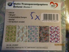 Motiv transparentpapier deluxe gebraucht kaufen  Neuenhagen