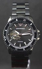 Usado, Lindo relógio masculino Emporio Armani automático com mostrador preto com moldura rotativa comprar usado Usado, Lindo relógio masculino Emporio Armani automático com mostrador preto com moldura rotativa comprar usado  Enviando para Brazil