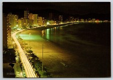 Cartão Night View of Beach, Balneário de Camboriú, Brasil comprar usado  Enviando para Brazil