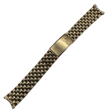 Relógio de pulso masculino vintage 17,5 mm JB Champion pulseira de ouro 10k sobreposição tijolo, usado comprar usado  Enviando para Brazil
