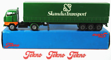 Usado, Caminhão TEKNO 1:50 VOLVO F88 F89 e reboque promocional SKANDIA TRANSPORT metal inclinação comprar usado  Enviando para Brazil