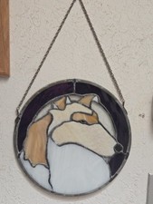 Vitral Rough Collie pendurado na parede , usado comprar usado  Enviando para Brazil