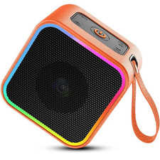 Usado, Alto-falante portátil couro Bluetooth 5.3 com som cristalino comprar usado  Enviando para Brazil