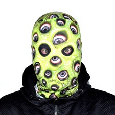 MÁSCARA FACIAL EFEITO GLOBO OCULAR DEMÔNIO SLIME VERDE TECIDO LYCRA HALLOWEEN FS177 3D, usado comprar usado  Enviando para Brazil