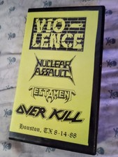 Vio-lence Nuclear Assault Testament Overkill Thrash Metal Concert VHS VideoTape  comprar usado  Enviando para Brazil