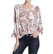 Usado, Blusa Free People Keepin' On Top Oversized Floral Cropped Marfim Tamanho Pequeno Boho comprar usado  Enviando para Brazil