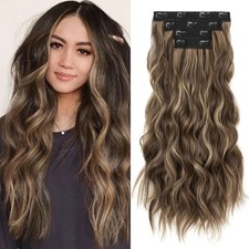 Clip-In przedłużanie włosów ciemnobrązowe 60 cm, 4 sztuki,  na sprzedaż  PL