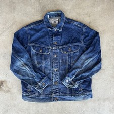 Jaqueta caminhoneiro jeans vintage LEE azul escuro feita nos EUA grande comprar usado  Enviando para Brazil