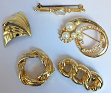 Vintage broschen goldfarben gebraucht kaufen  Ihrlerstein