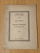 Domenico comparetti filologia usato  Valle dell'Angelo