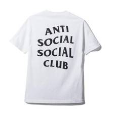 Camiseta masculina branca e preta clube social anti-social tamanho XL, usado comprar usado  Enviando para Brazil