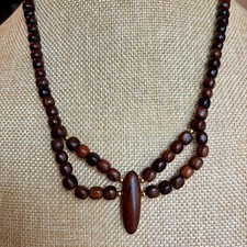 Wooden bead necklace for sale  Saint Paul