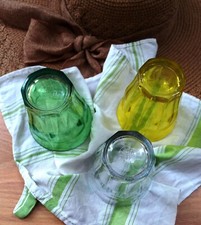 3 VERRES "DURALEX" PYCARDIE n° 16 blanc-19 vert -33 jaune IMPECCABLES na sprzedaż  Wysyłka do Poland