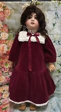 Burgundy velvet dress d'occasion  Expédié en Belgium