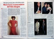 Usado, MARIA CASAL =>  RECORTE de prensa 2 PAGINAS  (año 1985) / CLIPPING comprar usado  Enviando para Brazil