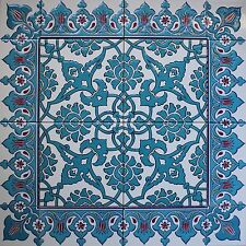 Mural azul 24"x24" turco Iznik padrão floral levantado painel de cerâmica azulejo comprar usado Mural azul 24"x24" turco Iznik padrão floral levantado painel de cerâmica azulejo comprar usado  Enviando para Brazil