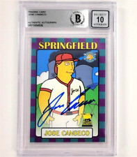 Jose Canseco autógrafo Os Simpsons assinado cartão isótopos Beckett BGS BAS 10 autografado comprar usado  Enviando para Brazil