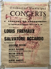 Ancienne affiche concert d'occasion  Expédié en Belgium