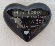 Heart black ceramic for sale  HOUGHTON LE SPRING