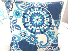 Blue ikat toss for sale  Leland