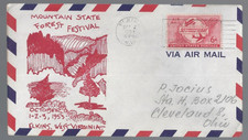 1953 Elkins West Virginia Mountain State Forest festival correo aéreo cubierta segunda mano  Embacar hacia Mexico