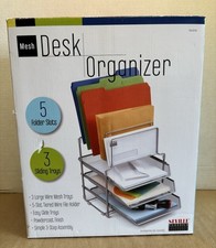 Usado, Organizador de mesa Sevilha Classics malha-NOVA CAIXA ABERTA-Bandejas deslizantes fáceis-revestido a pó comprar usado  Enviando para Brazil