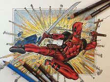 Deadpool hand drawn for sale  CAMBORNE