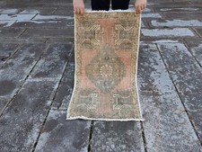 Usado, Vintage Corredor Oushak Atado à Mão, Tapete de Lã Turco, Corredor Estilo Boêmio comprar usado  Enviando para Brazil