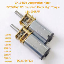 Motor de desaceleração GA12-N30 DC3V/6V/12V motor de baixa velocidade alto torque 15-1000 RPM comprar usado  Enviando para Brazil