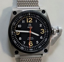 Usado, Shield Masculino Pro Diver 660 pés Relógio Suíço Luminova Mãos Coroa Personalizada com GARANTIA comprar usado  Enviando para Brazil