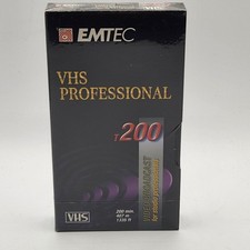 Fita de transmissão de vídeo Emtec VHS Professional T200 nova lacrada comprar usado  Enviando para Brazil