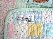 Colcha de retalhos Project Linus bebê animal-floral pastel máquina costurada 38"x45" comprar usado  Enviando para Brazil