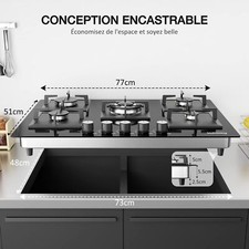 Cuisinière gaz flammes d'occasion  Expédié en France