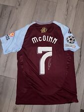 Camisa de futebol Aston Villa assinada por John McGinn Liga dos Campeões com certificado de autenticidade, usado comprar usado  Enviando para Brazil