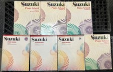 Lote de 7 partituras de livros de música para acompanhamento de piano escolar de violino Suzuki vintage e revisão, usado comprar usado  Enviando para Brazil