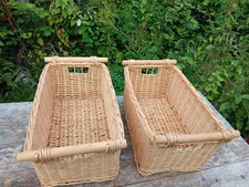 Pair wicker baskets for sale  CRANLEIGH