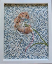 Pintura original de rato de campo grande tecido William Morris Willow Bough  comprar usado  Enviando para Brazil