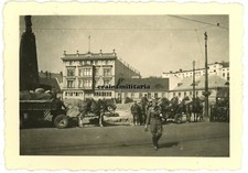 Oryg. Zdjęcie 17.ID z wagonem Bliźniak-MG w mieście w Polsce 1939 Łódź Warszawa na sprzedaż  Wysyłka do Poland