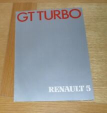 Renault turbo brochure for sale  FAREHAM