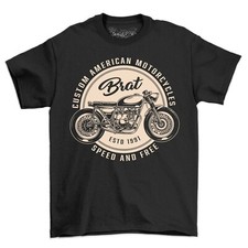 Usado, Camiseta masculina vintage personalizada American Brat motocicleta comprar usado  Enviando para Brazil