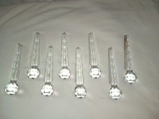Candelabro antigo de vidro cristal prisma cabeça bola entalhada gota 8” conjunto 8 muito bom estado comprar usado  Enviando para Brazil