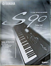 Yamaha S90 sintetizador de música teclado estação de trabalho lista de dados original manual # 2 comprar usado  Enviando para Brazil