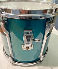 Rack Tom anos 80/90 TAMA ROCKSTAR DX 13" feito no Japão azul-petróleo/acabamento verde comprar usado  Enviando para Brazil