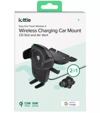 iOttie Easy One Touch sem fio 2 Qi carregamento CD slot + ventilação de ar combo suporte para telefone comprar usado  Enviando para Brazil