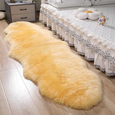 Tapete de pele de carneiro genuíno pele real macio felpudo acento lance para decoração de casa comprar usado  Enviando para Brazil