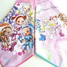 Toalha escolar Ojamajo Doremi Dokkan conjunto de 2 com laço, nota musical e bolha de sabão, usado comprar usado  Enviando para Brazil