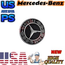 Usado, Emblema capô preto Mercedes coroa de louros logotipo plano GLC GLE GLS GL G ML GLK comprar usado  Enviando para Brazil