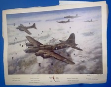 Impressão Memphis Belle assinada pelo artista, Blake Morrison e piloto de rádio 1987 Segunda Guerra Mundial comprar usado  Enviando para Brazil