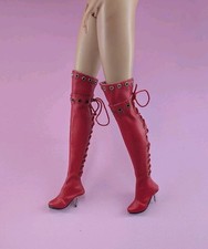 Botas Tonner vermelhas 16" boneca sapatos de salto com cadarço Robert Tyler Wentworth sexy coxa, usado comprar usado  Enviando para Brazil