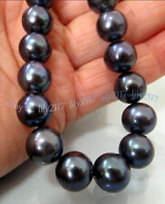 COLAR DE PÉROLAS TAITIANAS PRETAS NATURAIS GENUÍNAS 9-10 MM 14-36 POLEGADAS comprar usado  Enviando para Brazil